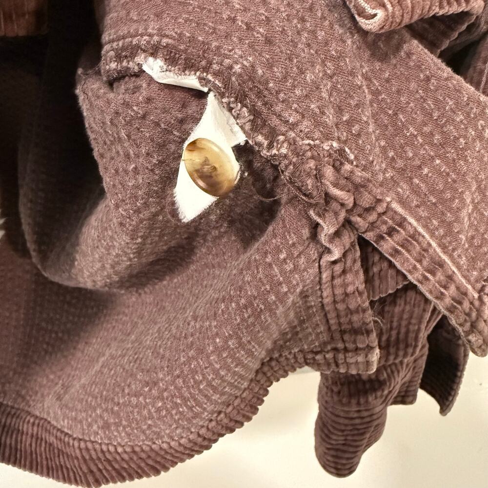 L.L. Bean Women's Comfort Corduroy Relaxed Shirt Brown Shacket Casual Large - Picture 3 of 6